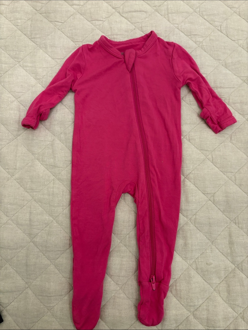 Kyte BABY Hot Pink Footed One-Piece Zipper Pajamas
